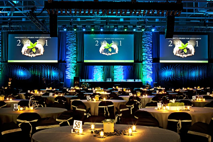 SOS Party Offsite stage and fabrication Event Decor