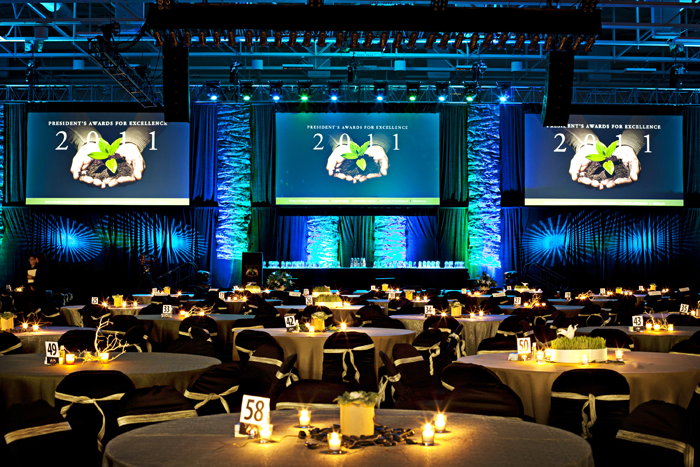 SOS Party Offsite stage and fabrication Event Decor