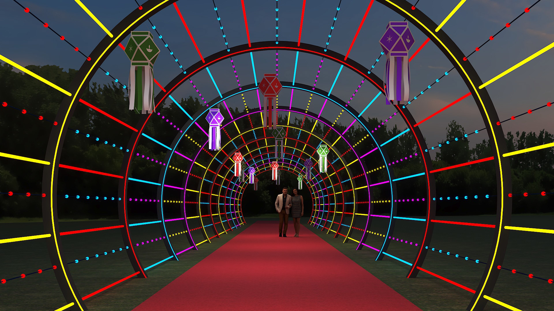 SOS Party Festivities stage and fabrication Fabrication and Branding