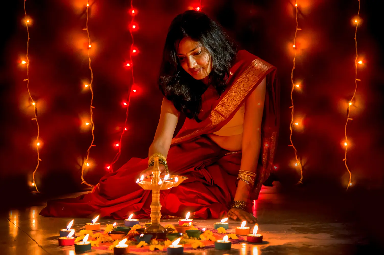 SOS Party Festivities stage and fabrication Diwali Decor